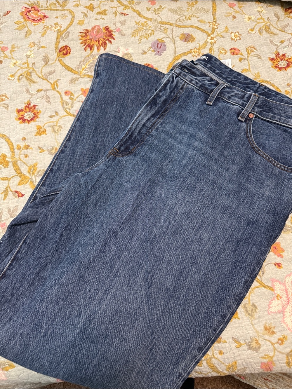 Lands' End Men's Dark Blue Relaxed Jeans